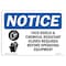 Signmission OSHA Sign, Face Shield & Chemical Resistant With, 10in X 7in Rigid Plastic, 10" W, 7" H, Landscape OS-NS-P-710-L-12376 - alternate 1